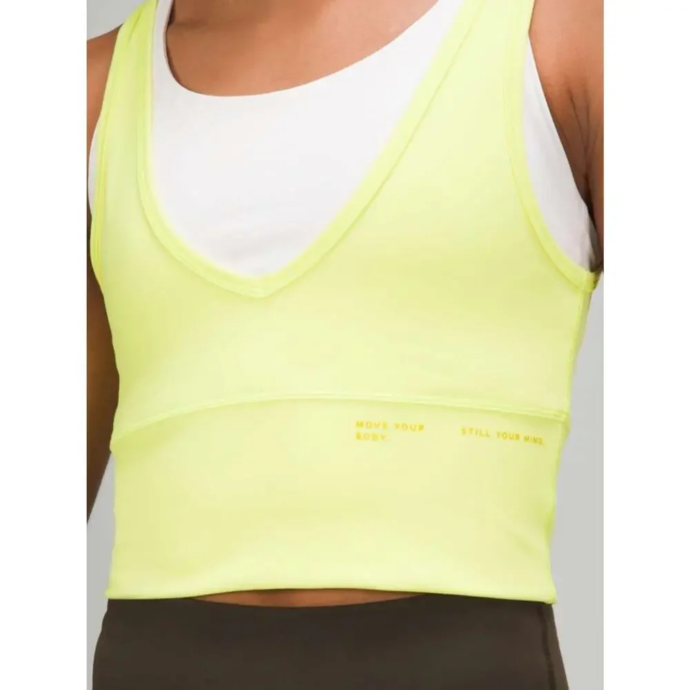 Lululemon Power Pivot Everlux Tank Top Motif Reversible White Logo 8 fit S M?